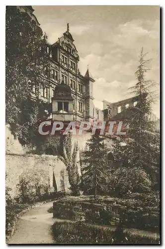 Cartes postales Heidelberg Der Schlossaltan mit Leil des Friedrichs Baues