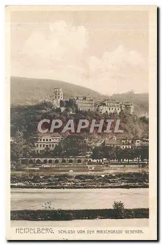 Cartes postales Heidelberg Schloss von der Hirschgasse gesehen