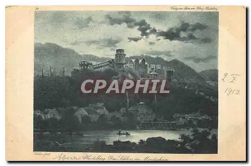 Cartes postales Heidelberg Das Schloss im Mondschein