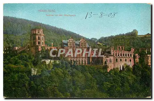 Cartes postales Heidelberg Schloss von der Hirschgasse