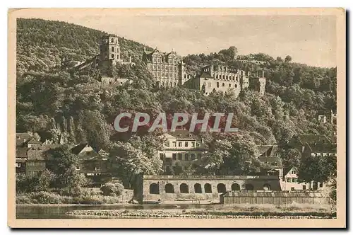 Cartes postales Heidelberg Das Schloss von der Hirschgasse gesehen