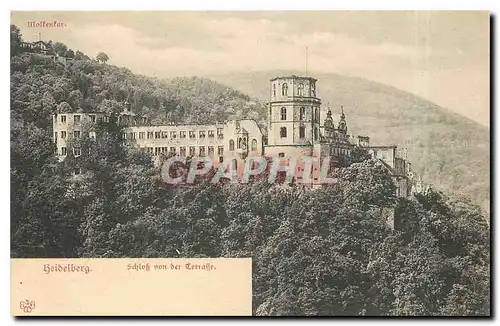 Cartes postales Heidelberg Schloss von der Terrasse