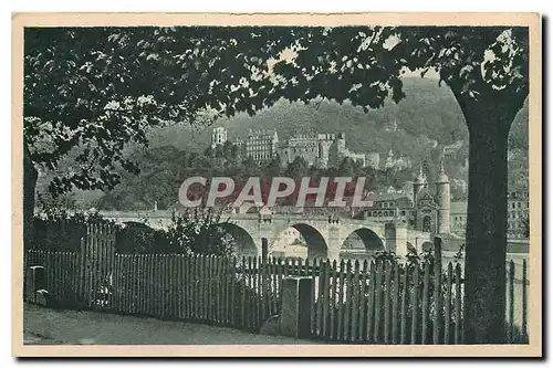 Cartes postales Heidelberg Alte Brucke mit Schloss