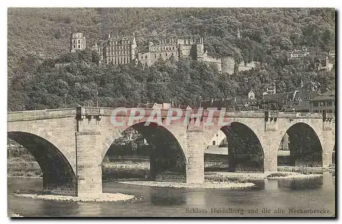 Ansichtskarte AK Schloss Heidelberg und die Neckarbrucke