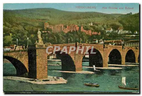 Cartes postales Heidelberg Alte Brucke und Schloss