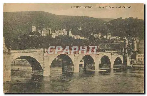 Cartes postales Heidelberg Alte Brucke und Schloss