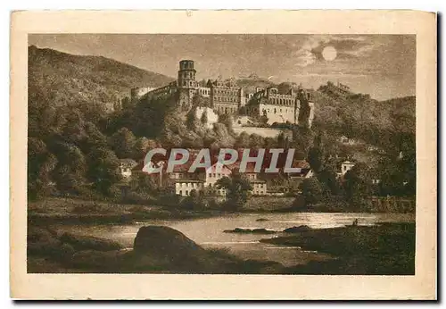 Cartes postales Heidelberg Das Schloss von der Hirschgasse gesehen