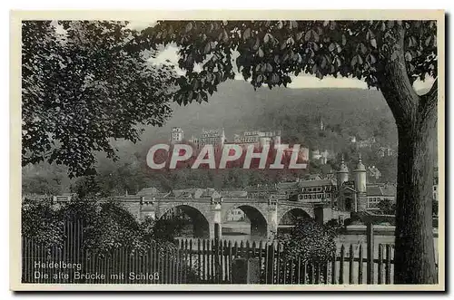 Cartes postales Heidelberg Die alte Brucke mit Schloss