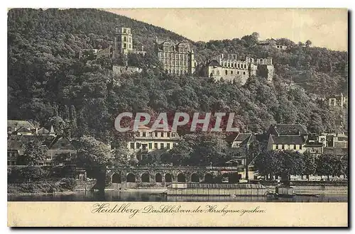 Cartes postales Heidelberg Das Schloss von der Hirschgasse gesehen