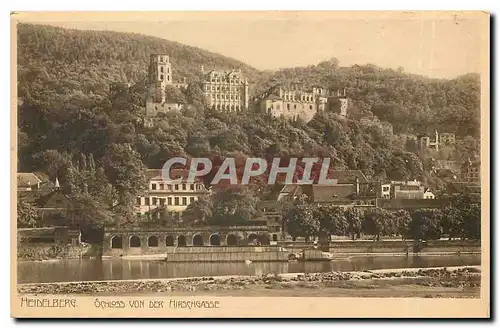 Cartes postales Heidelberg Schloss von der Hirschgasse