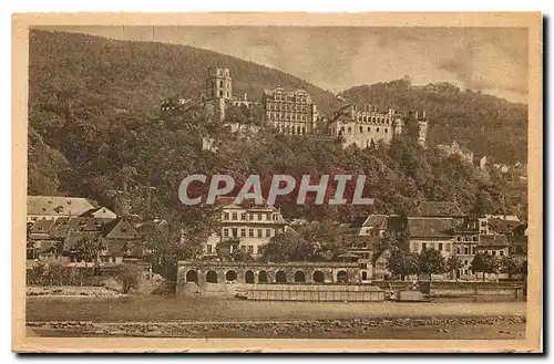 Cartes postales Heidelberg Das Schloss von der Hirschgasse gesehen