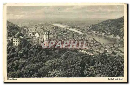 Cartes postales Heidelberg Schloss und Stadt