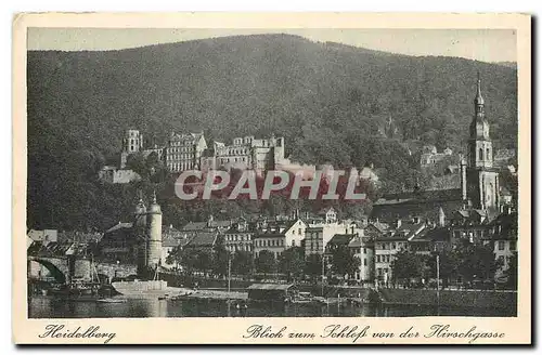 Cartes postales Heidelberg Blick zum Schloss von der Hirschgasse