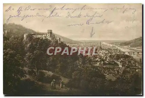 Cartes postales Heidelberg von der Schesseterrasse geichen