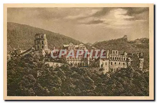 Cartes postales Heidelberg Das Schloss von der Hirschgasse gesehen
