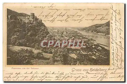 Cartes postales Panorama von der Terrasse Heildelberg