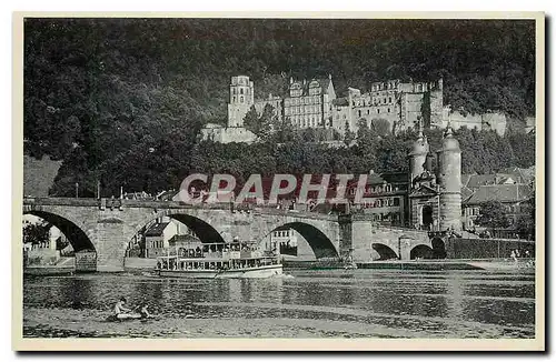 Cartes postales Heidelberg Alte Neckarbrucke und Schloss