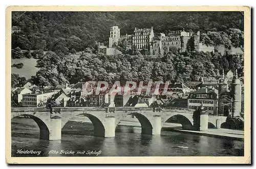 Cartes postales Heidelberg Alte Brucke mit Schloss