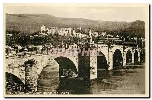 Cartes postales Heidelberg Die alte Brucke mit Schloss