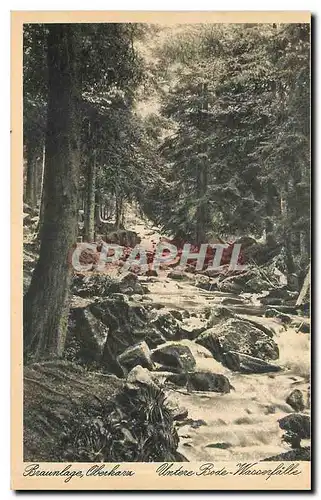 Cartes postales Braunlage Oberharz Untere Bode Wasserfalls
