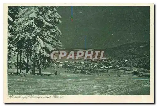 Moderne Karte Braunlage Oberharz im Winter