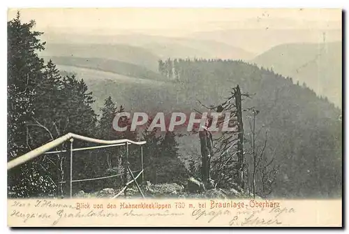 Moderne Karte Blick von den Hahnenkleeklippen bei Braunlage Oberharz