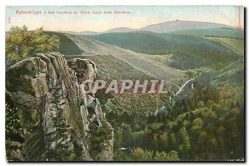 Cartes postales moderne Rabenklippe Bad Harzburg m Blick nach dem Brocken