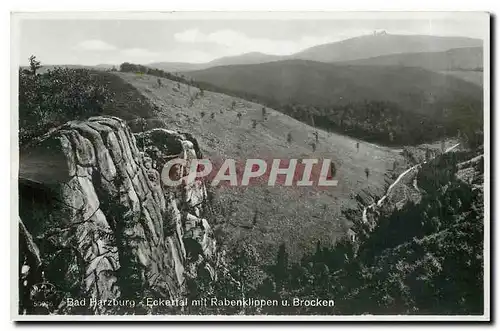 Moderne Karte Bad Harzburg Eckerfal mit Rabenklippen u Brocken