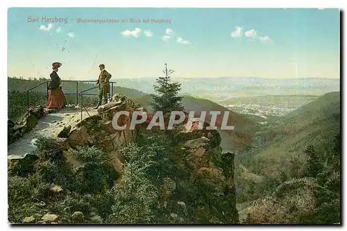 Cartes postales moderne Bad Harzburg Winterbergsklippen mit Blick auf Harzburg