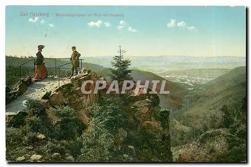 Moderne Karte Bad Harzburg Winterbergsklippen mit Blick auf Harzburg