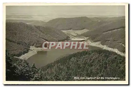 Cartes postales Blick vom Jagdkopf auf die Odertalsperre