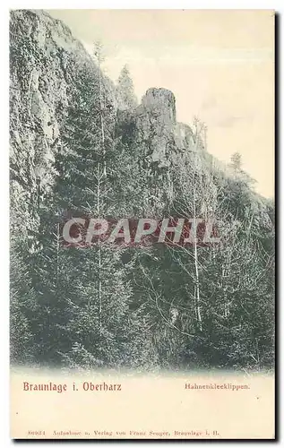 Cartes postales Braunlage Oberharz Hahnenkleeklippen