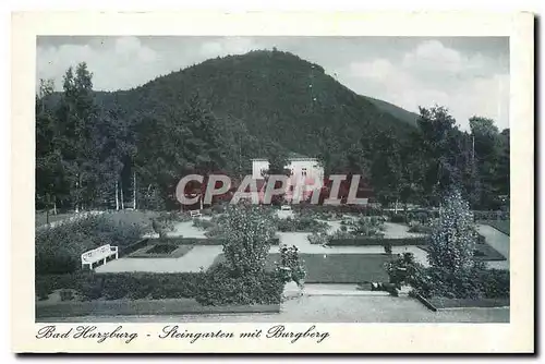 Cartes postales Bad Harzburg Steingarten mit Burgberg