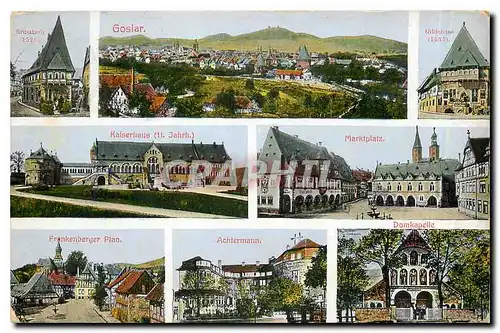 Cartes postales Goslar Kaiserhaus Marktplatz Frankenberger Plan Achtermann Domkapelle