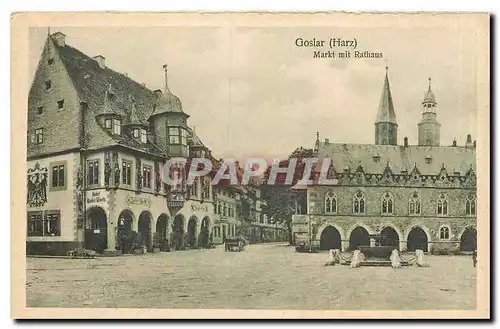 Cartes postales Goslar Harz Markt mit Rathaus