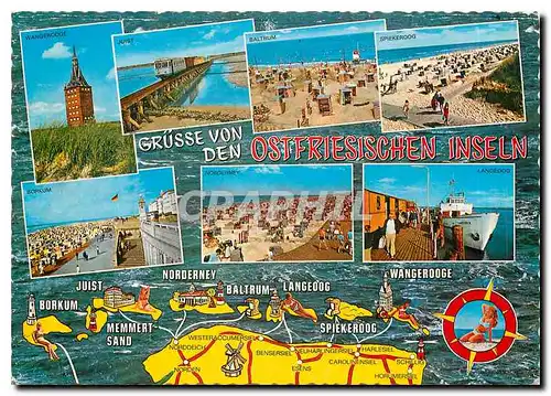 Cartes postales moderne Grusse von den Ostfriesischen inseln