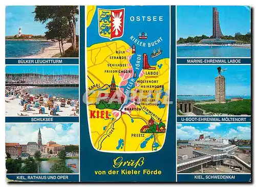 Cartes postales moderne Ostsee Kieler Bucht Gruss von der Kieler Forde