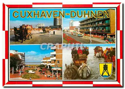 Moderne Karte Cuxhaven Duhnen