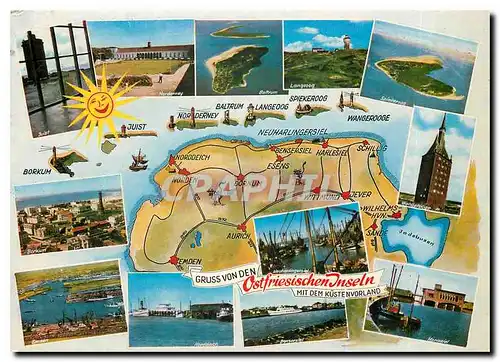 Cartes postales moderne Gruss von den Ostfrieseschen Inseln mit dem Kustenvorland