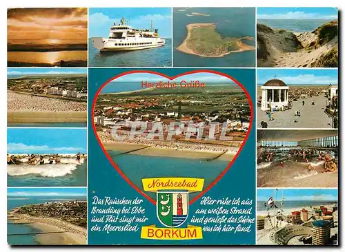 Cartes postales moderne Herzliche Gruss Nordseebad Borkum