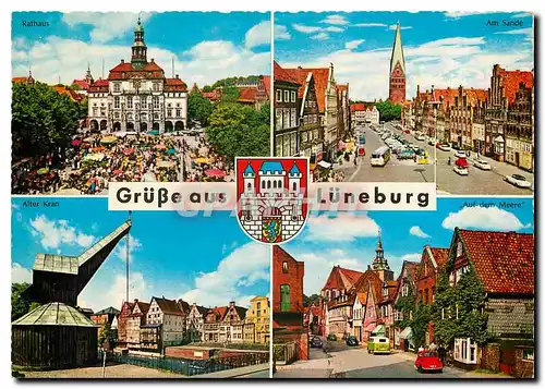 Moderne Karte Grusse aus Luneburg