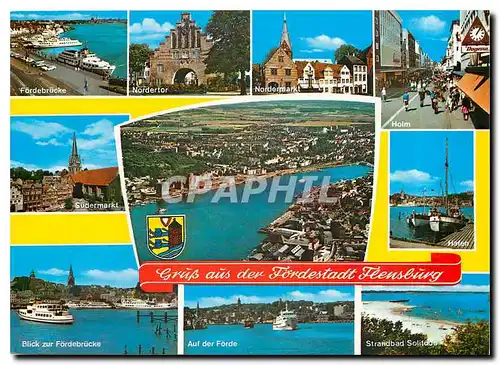 Cartes postales moderne Gruss aus der Fordestadt Flensburg