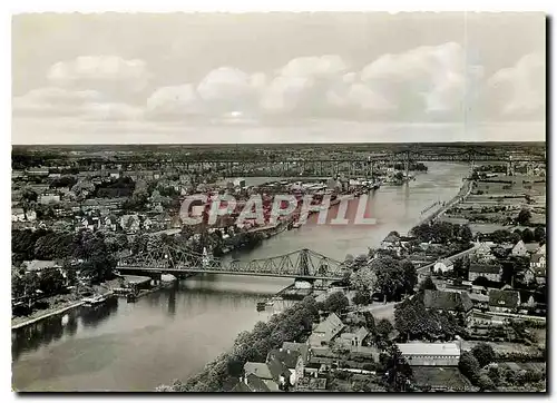 Cartes postales moderne Rendsburg Kanal mit Drehbrucke und Hochbrucke