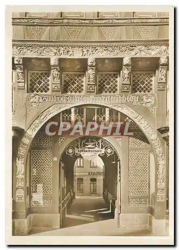 Cartes postales moderne Hildesheim Knochenhaueramtshaus Portal mit Inschrift