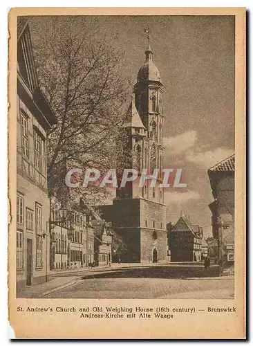 Cartes postales moderne Brunswick Andreas Kirche mit Alte Waage