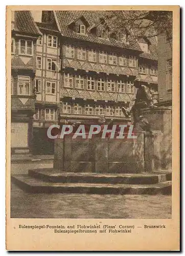 Cartes postales moderne Brunswick Eulenspiegelbrunnen mit Flohwinkel