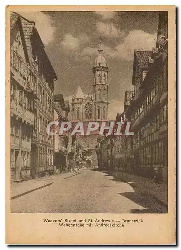 Cartes postales moderne Brunswick Weberstrasse mit Andreaskirche