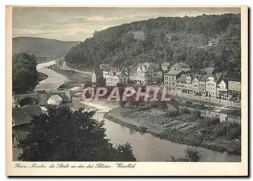 Cartes postales moderne Hann Munden die Stadt an den drei Flussen Weserblick