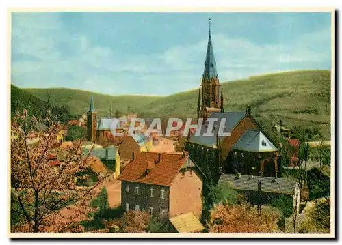 Cartes postales moderne Luftkurort Gemund Eifel Teilansicht mit Pfarrkirche