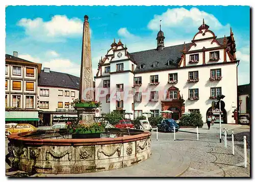 Moderne Karte Darmstadt Marktplatz mit Rathaus